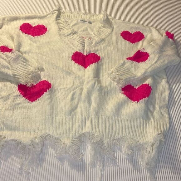 Looking For A Lover Sweater, Ivory-Pink XL/XXL Chic Soul - Picture 4 of 10